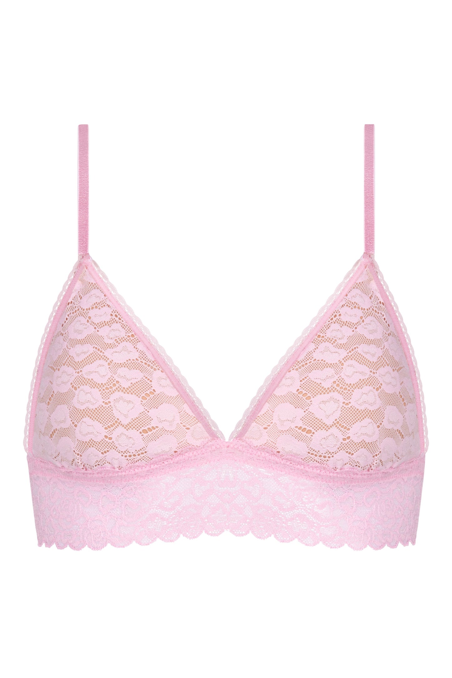 Mey Savage Lace Triangle Bralette - Soft Pink