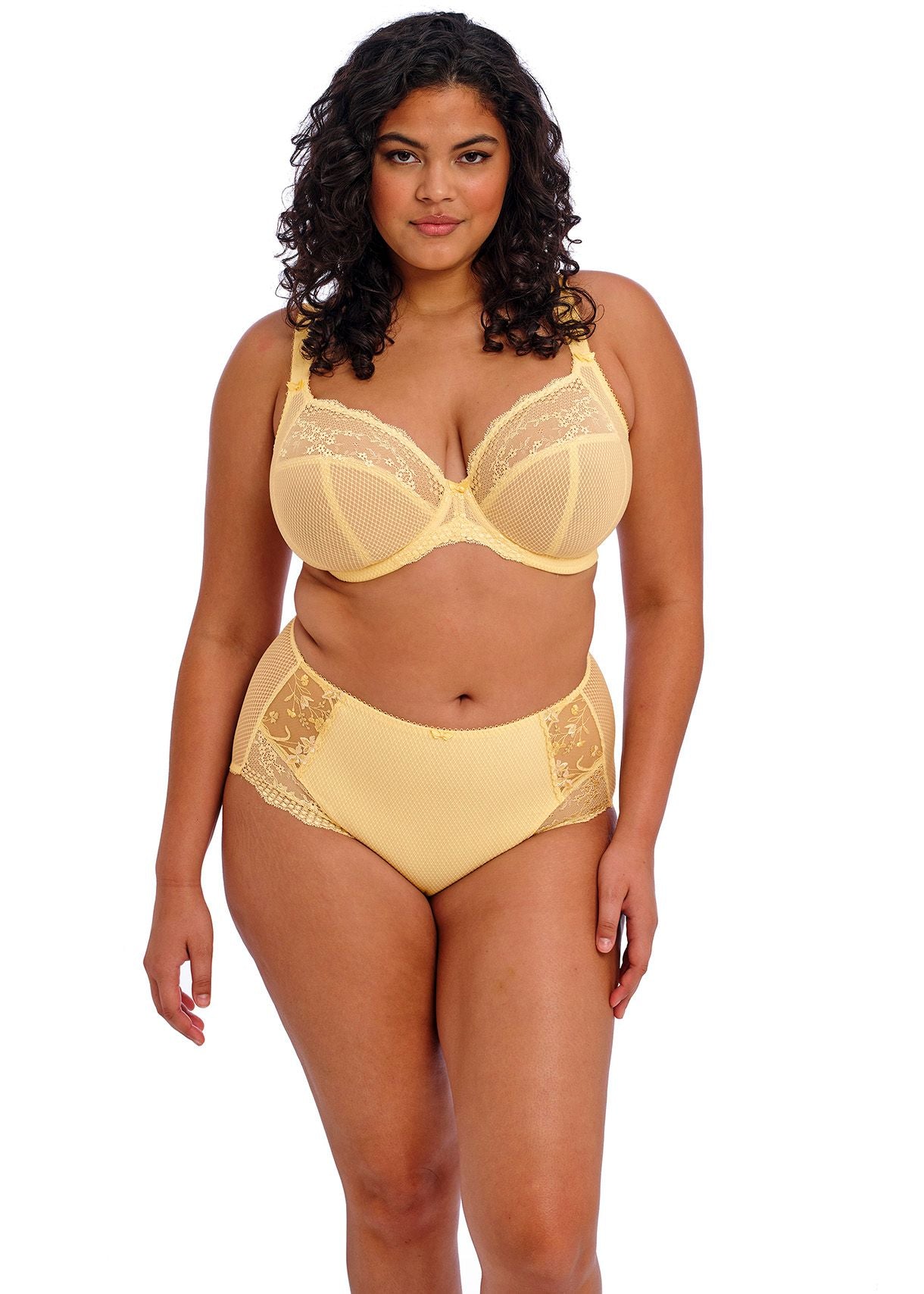 Elomi Charley High Leg Brief - Lemon Fizz