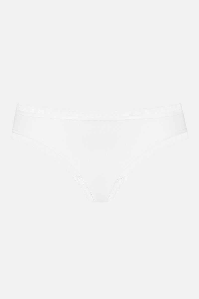 Mey Modal Lace Hipster - White