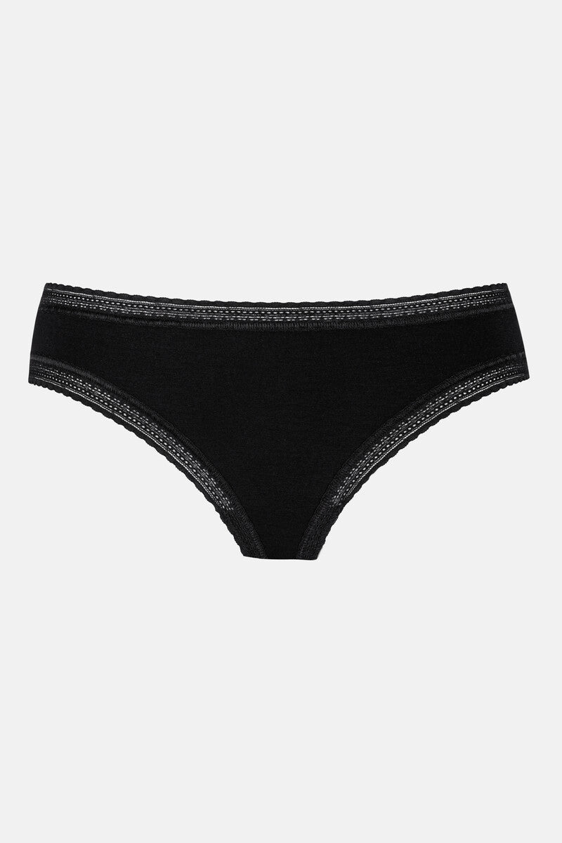 Mey Modal Lace Hipster - Black