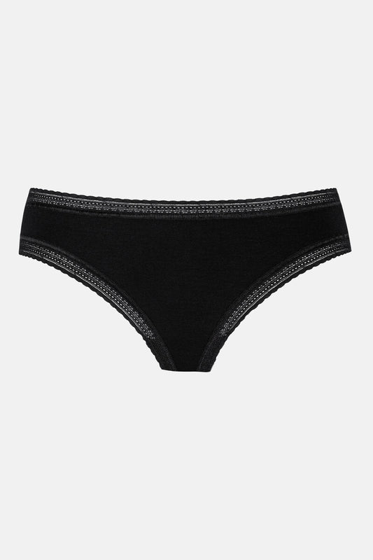 Mey Modal Lace Hipster - Black