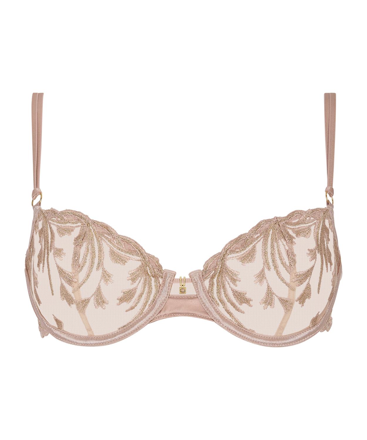 AUBADE LECON N°100 BRULER D'AMOUR 75C Aubade Women's Danse des Sens Comfort Half Cup Underwire Lace Bra
