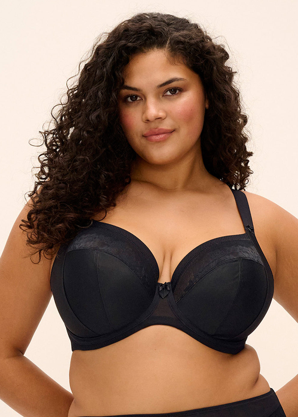 Elomi Nerina Underwire Stretch Plunge Bra - Black