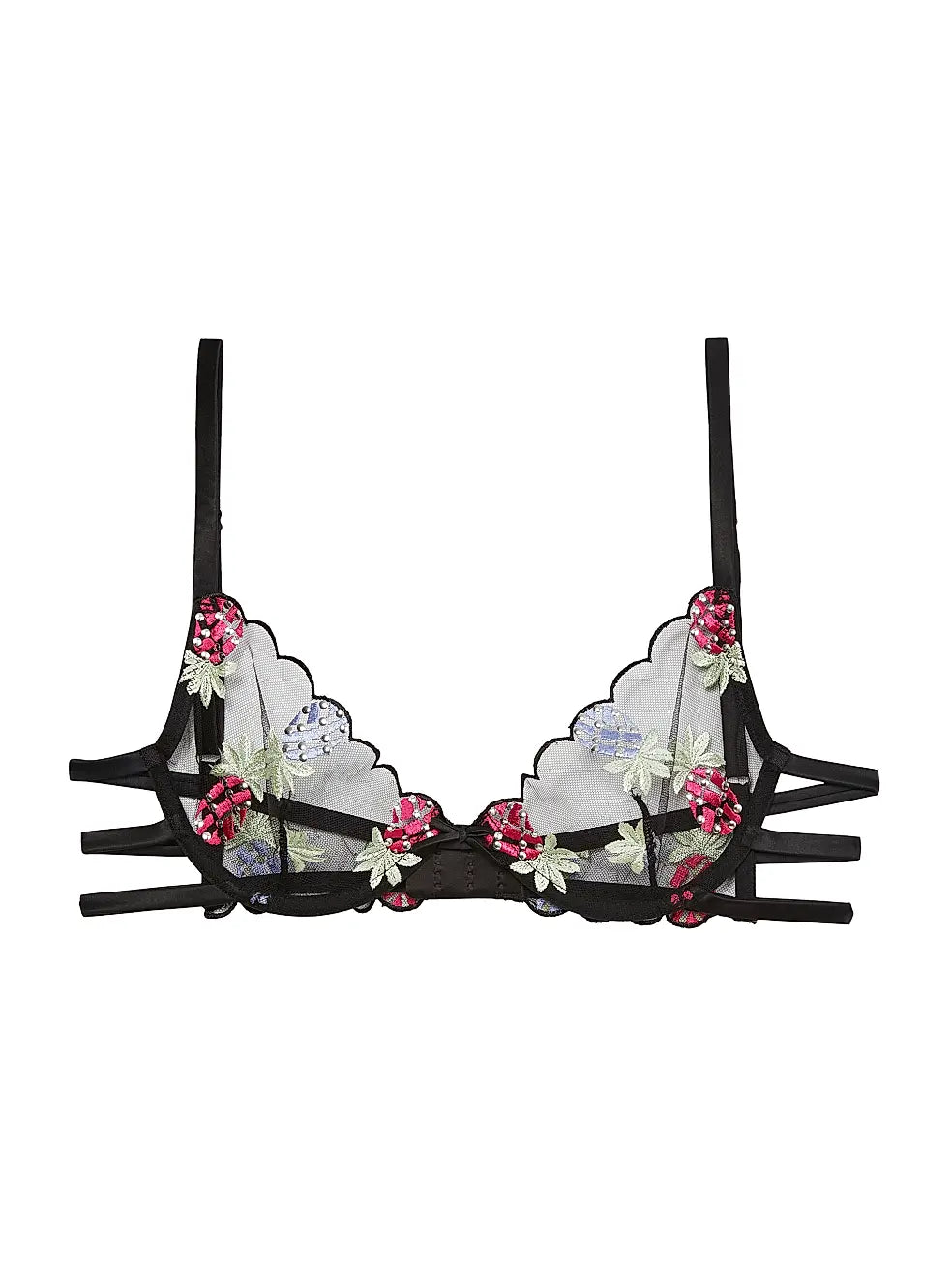 Bondage Pineapple Strappy Demi Bra