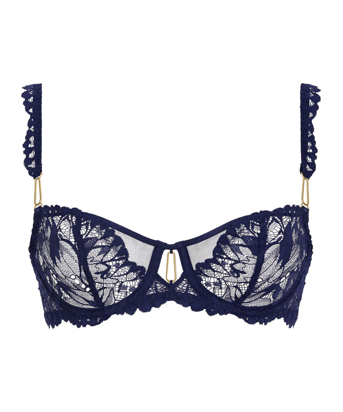 Aubade Flowermania Half Cup Bra - Midnight Blue