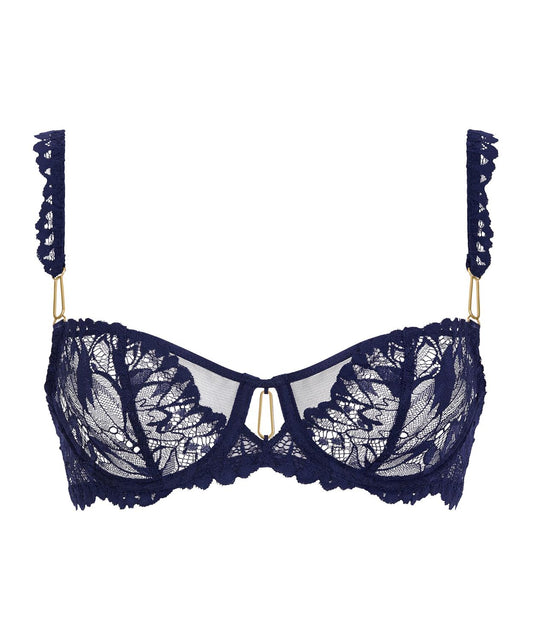 Aubade Flowermania Half Cup Bra - Midnight Blue