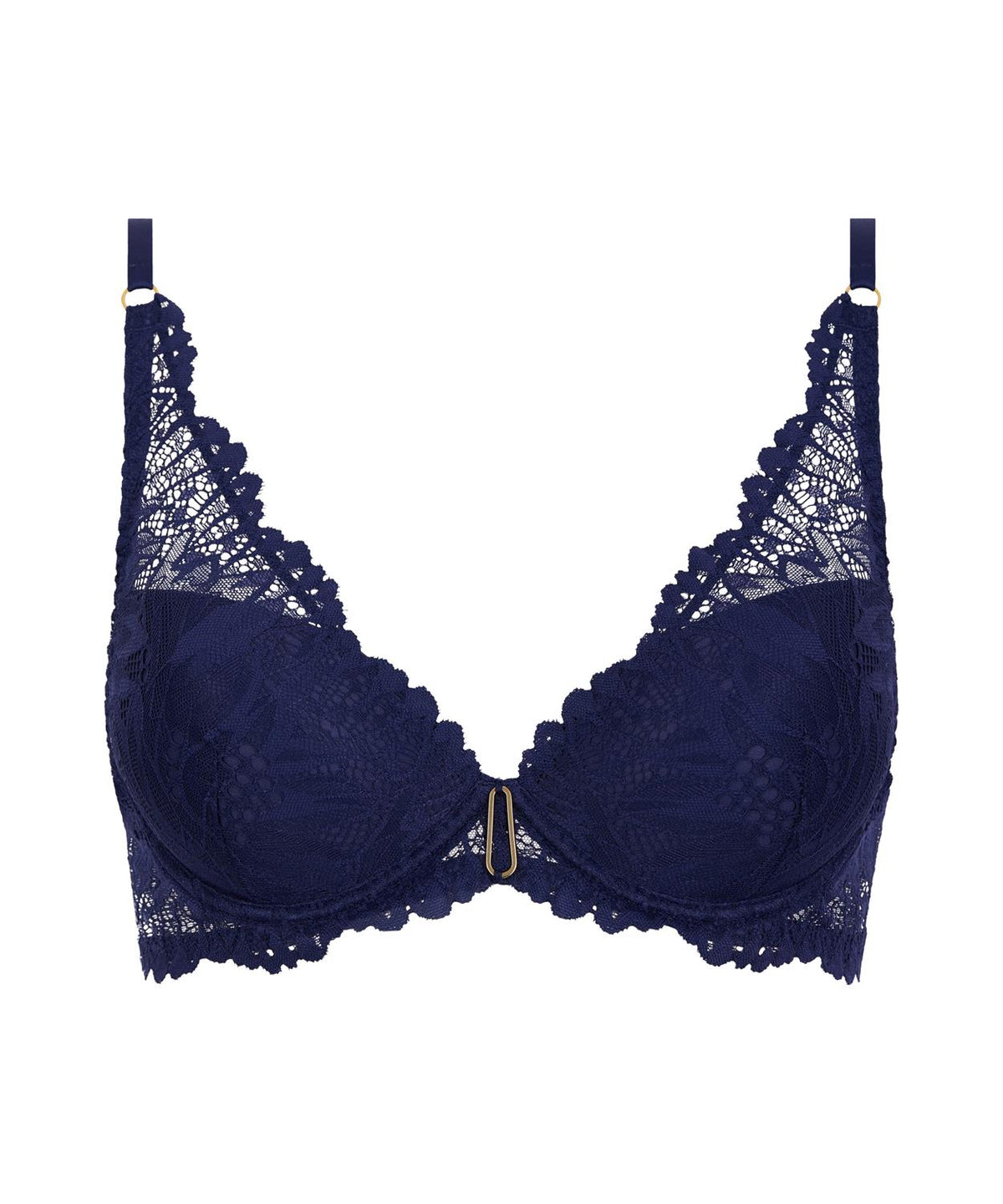 Aubade Flowermania Plunge Bra - Midnight Blue