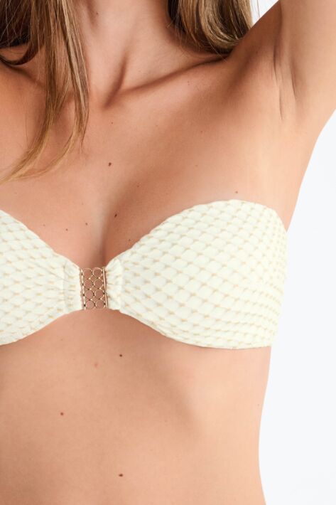 Lisca Egypt Bandeau Padded Bikini Top - Cream