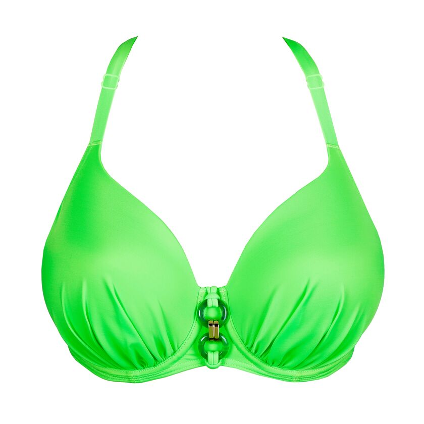 Primadonna Pilon Padded Heartshape Bikini Top - Neon Lime