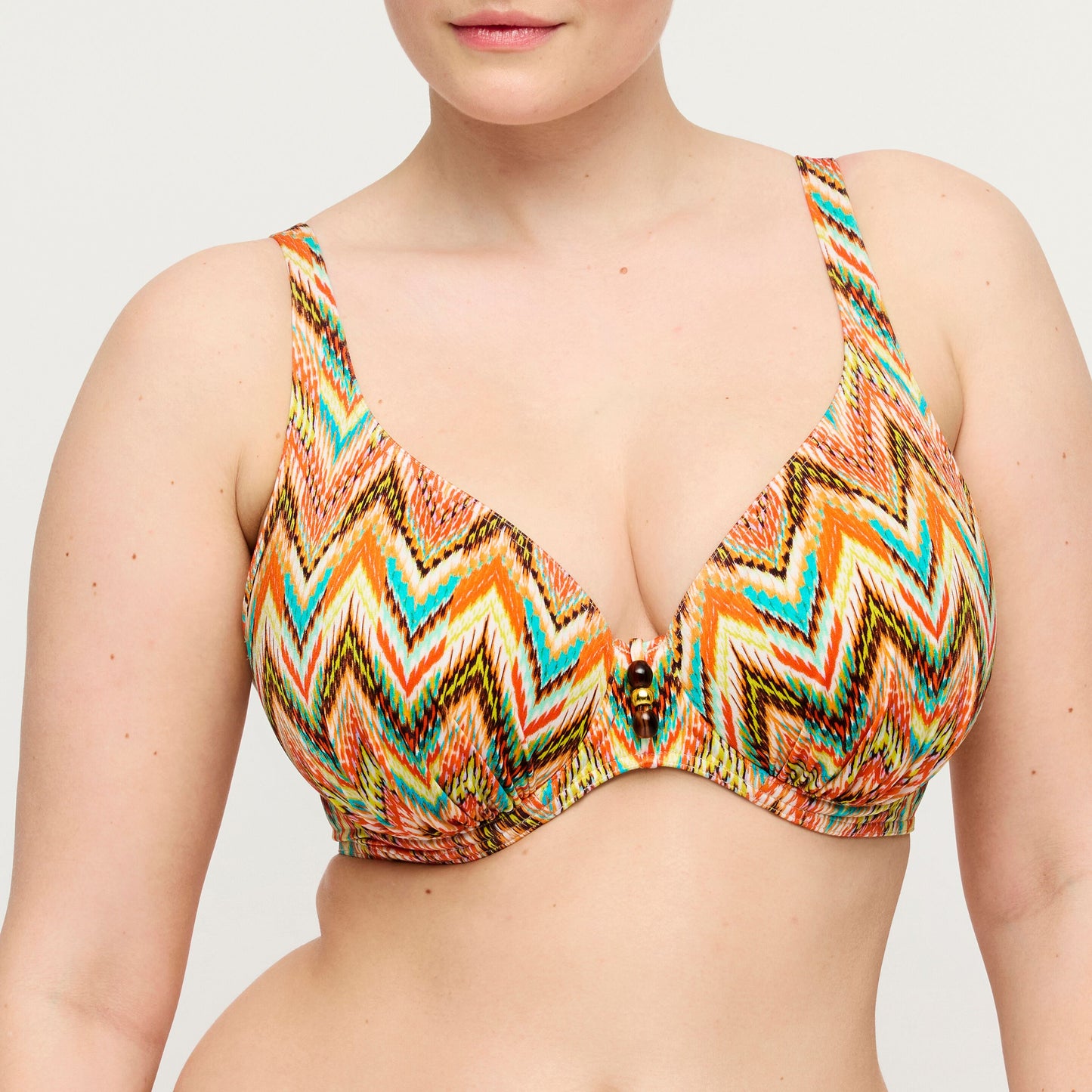 Primadonna Tubou Half Padded Plunge Bikini Top - Ikat