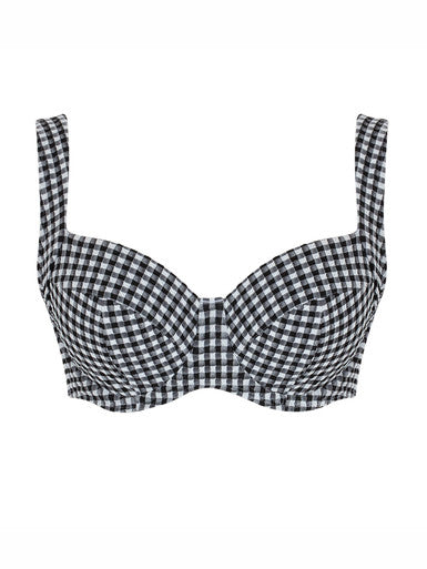 Panache Olivia Full Cup Bikini Top - Black Gingham