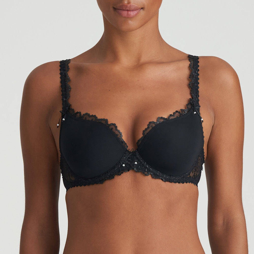 Jane Heartshape Plunge  - Black