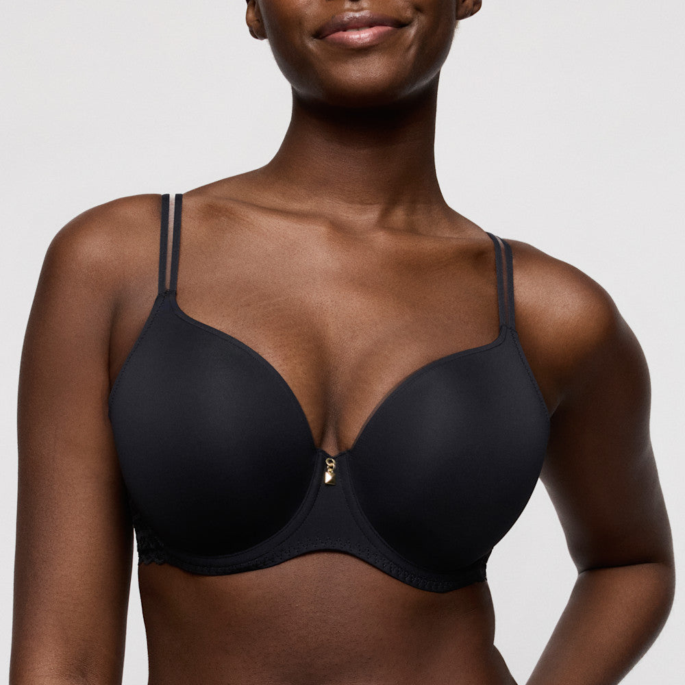 Primadonna Twist Twist Side Padded Plunge Bra - Charcoal