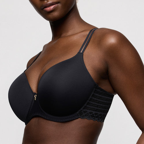 Primadonna Twist Twist Side Padded Plunge Bra - Charcoal