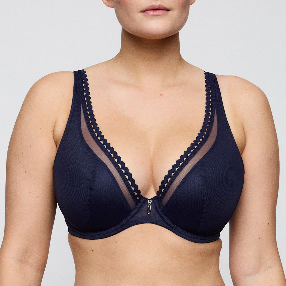 Primadonna Twist Wowgirl Half Padded Plunge Bra - Evening Blue