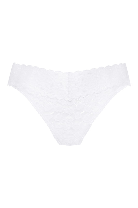 Savage Lace Thong - White