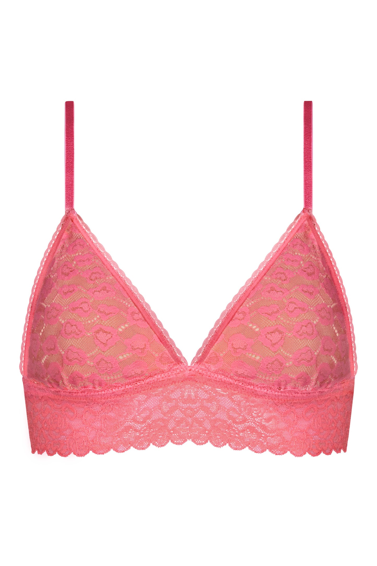 Mey Savage Lace Triangle Bralette - Paradise Pink