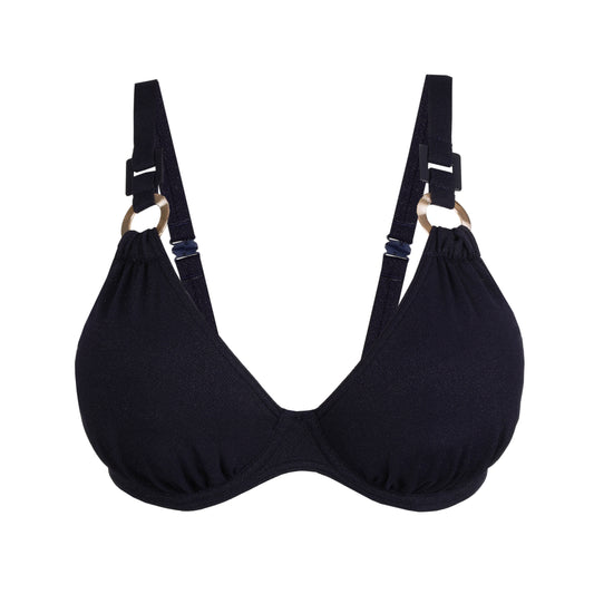 Pinner Padded Plunge Bikini Top - Dazzle